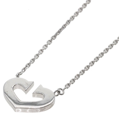 CARTIER   C heart Necklace  K18 White Gold Ladies [Used]