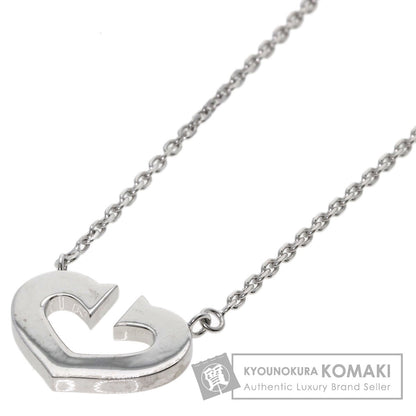 CARTIER   C heart Necklace  K18 White Gold Ladies [Used]
