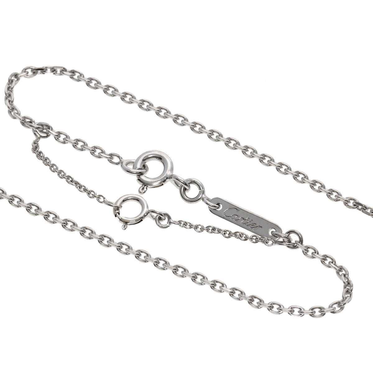 CARTIER   C heart Necklace  K18 White Gold Ladies [Used]