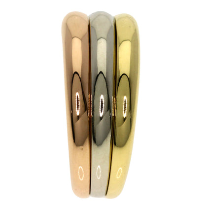 CARTIER Mobilis Three Color #49 Ring K18 Yellow Gold K18 White GoldLadies [Used]