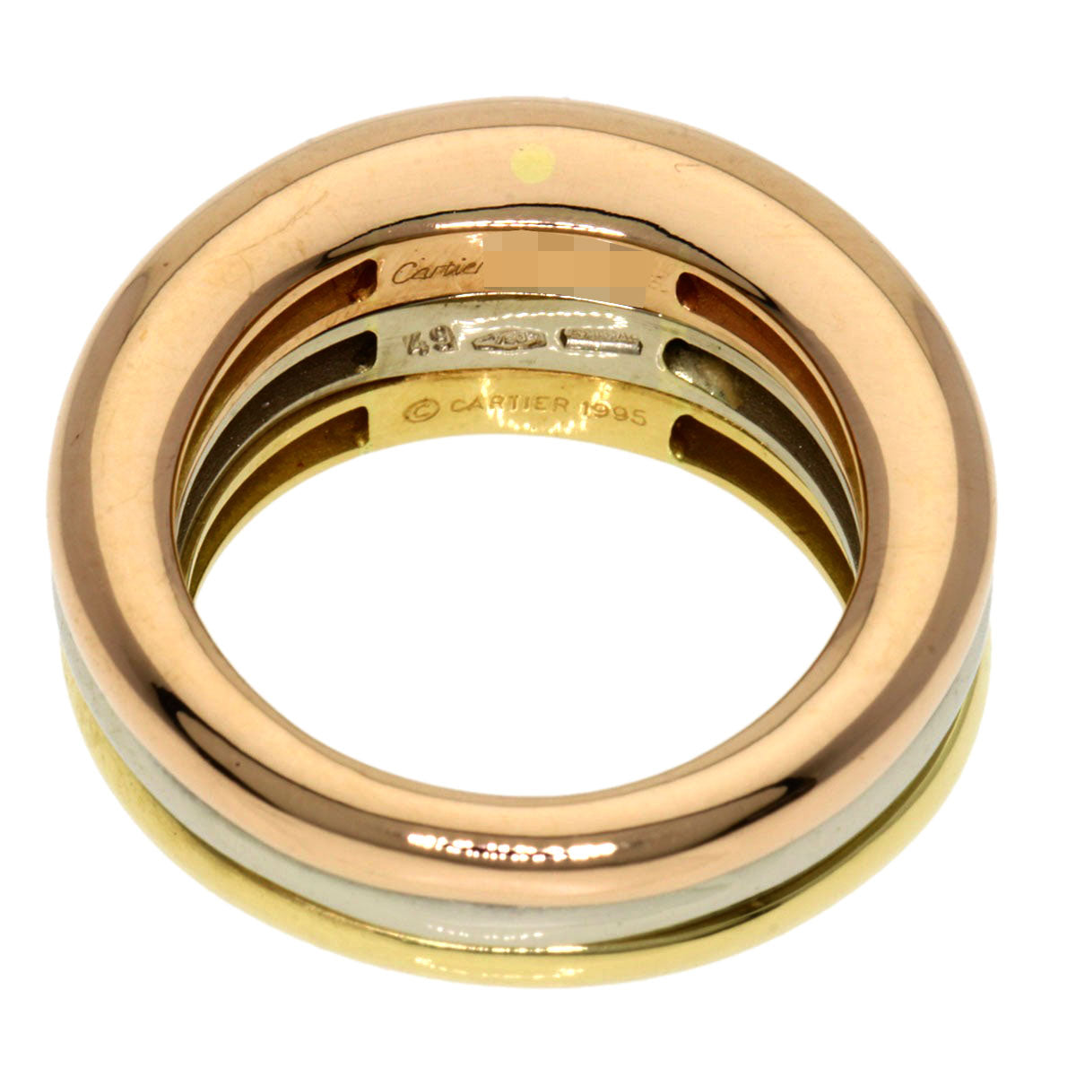 CARTIER Mobilis Three Color #49 Ring K18 Yellow Gold K18 White GoldLadies [Used]