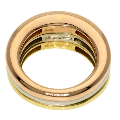 CARTIER Mobilis Three Color #49 Ring K18 Yellow Gold K18 White GoldLadies [Used]