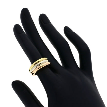 CARTIER Mobilis Three Color #49 Ring K18 Yellow Gold K18 White GoldLadies [Used]
