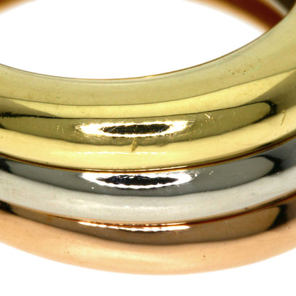CARTIER Mobilis Three Color #49 Ring K18 Yellow Gold K18 White GoldLadies [Used]