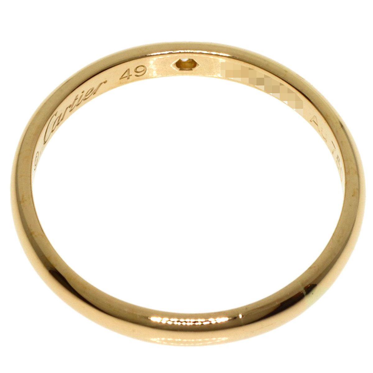 CARTIER   Classic Wedding 1P Diamond Ring  K18 Yellow Gold Ladies [Used]