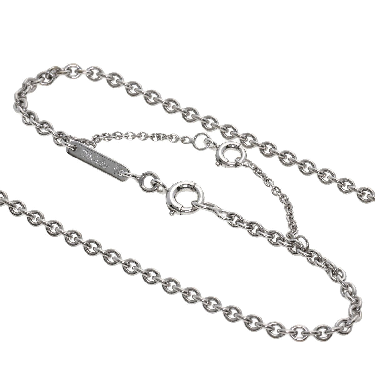 CARTIER Chain 16.5" Necklace K18 White Gold Ladies [Used]