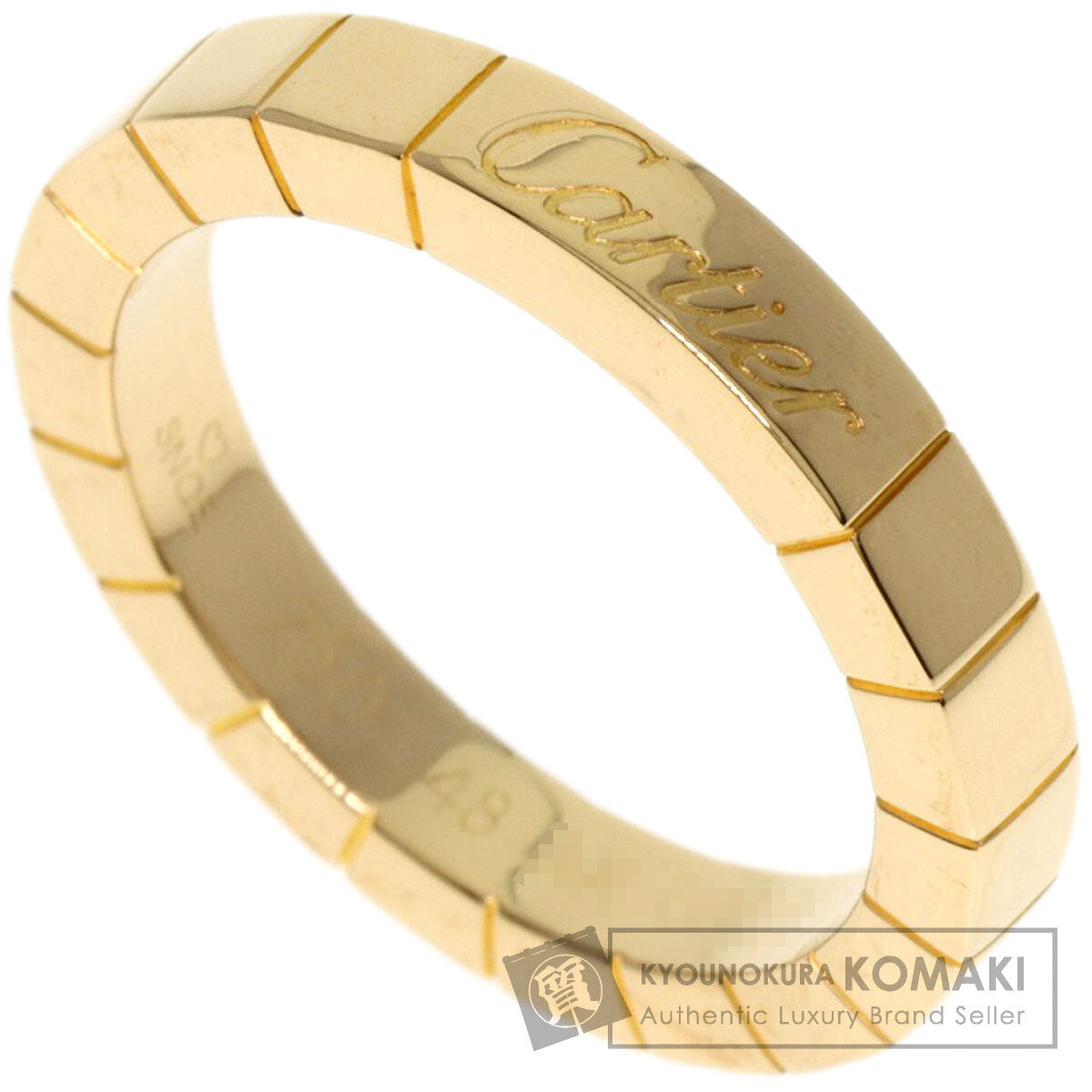 CARTIER   Ring Laniere # 48 K18 Yellow Gold Ladies