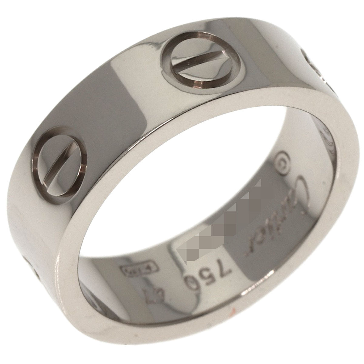 CARTIER   Ring love ring #47 K18 White Gold Ladies