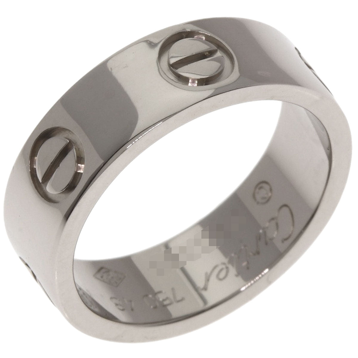 CARTIER love ring #48 Ring K18 White Gold Ladies [Used]