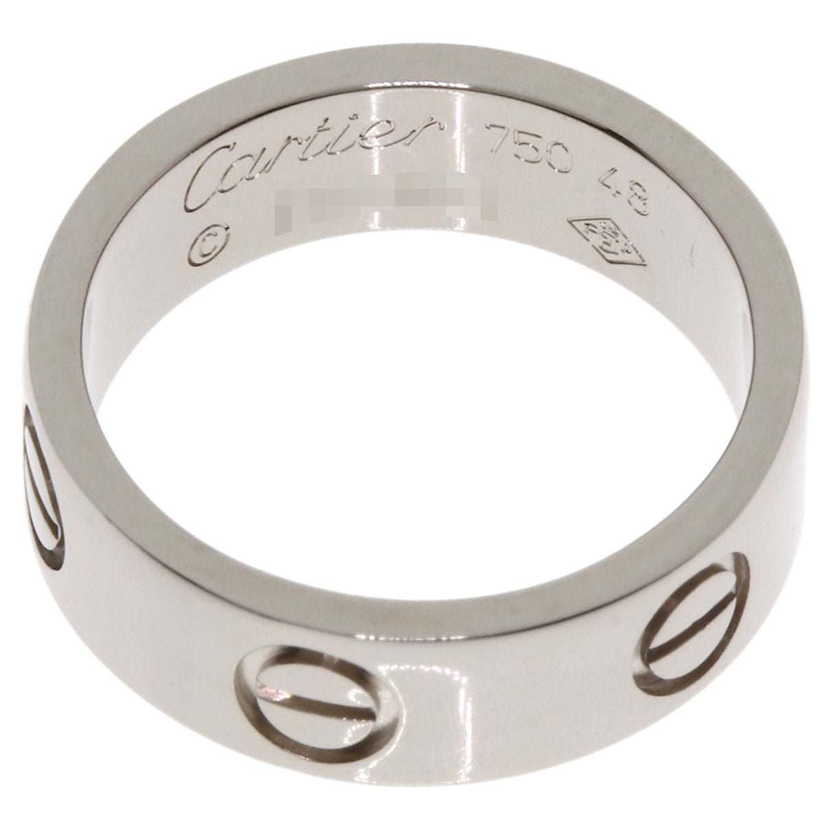 CARTIER love ring #48 Ring K18 White Gold Ladies [Used]
