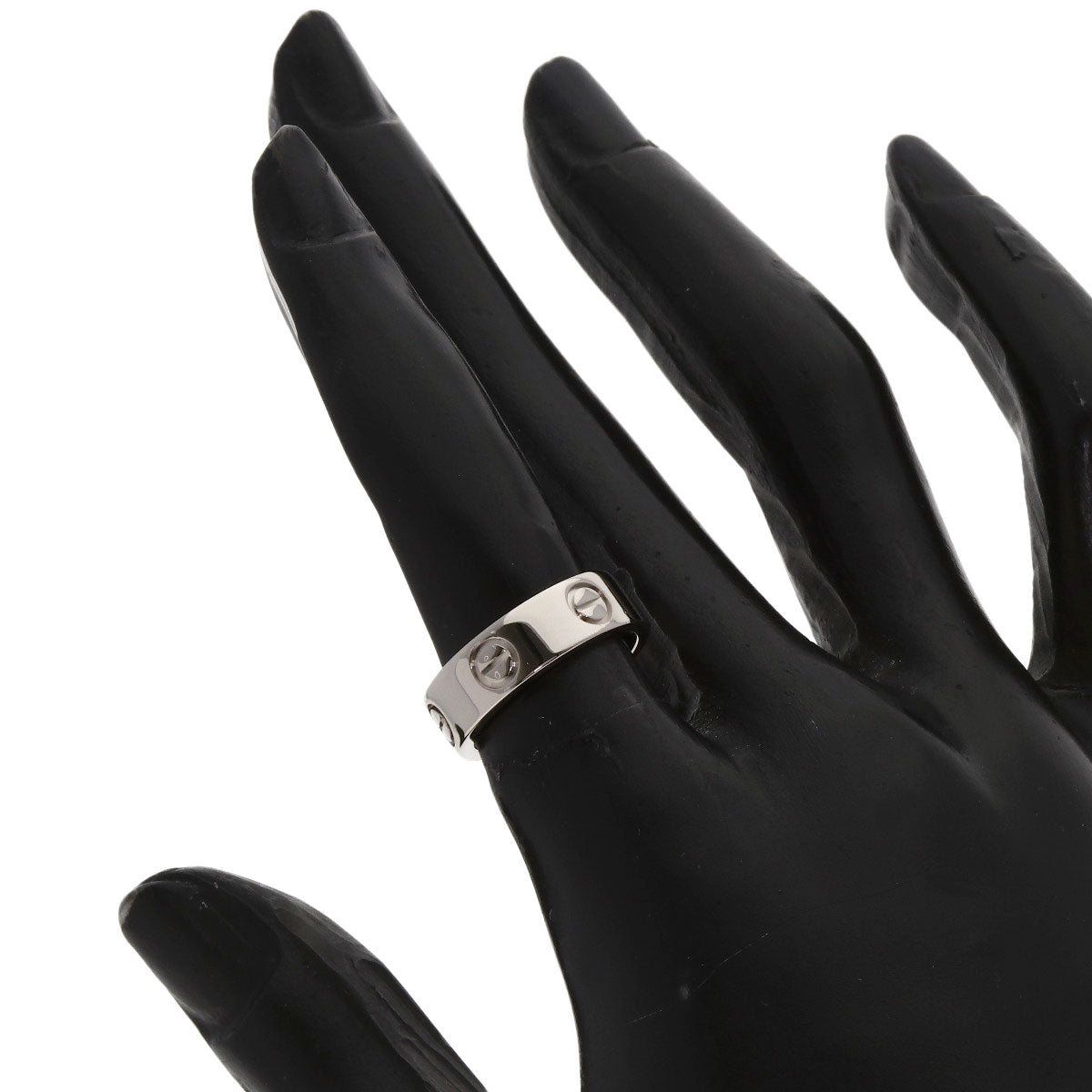 CARTIER love ring #48 Ring K18 White Gold Ladies [Used]