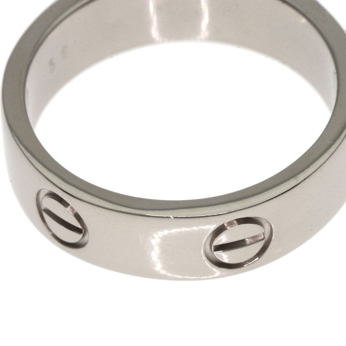 CARTIER love ring #56 Ring K18 White Gold Ladies [Used]