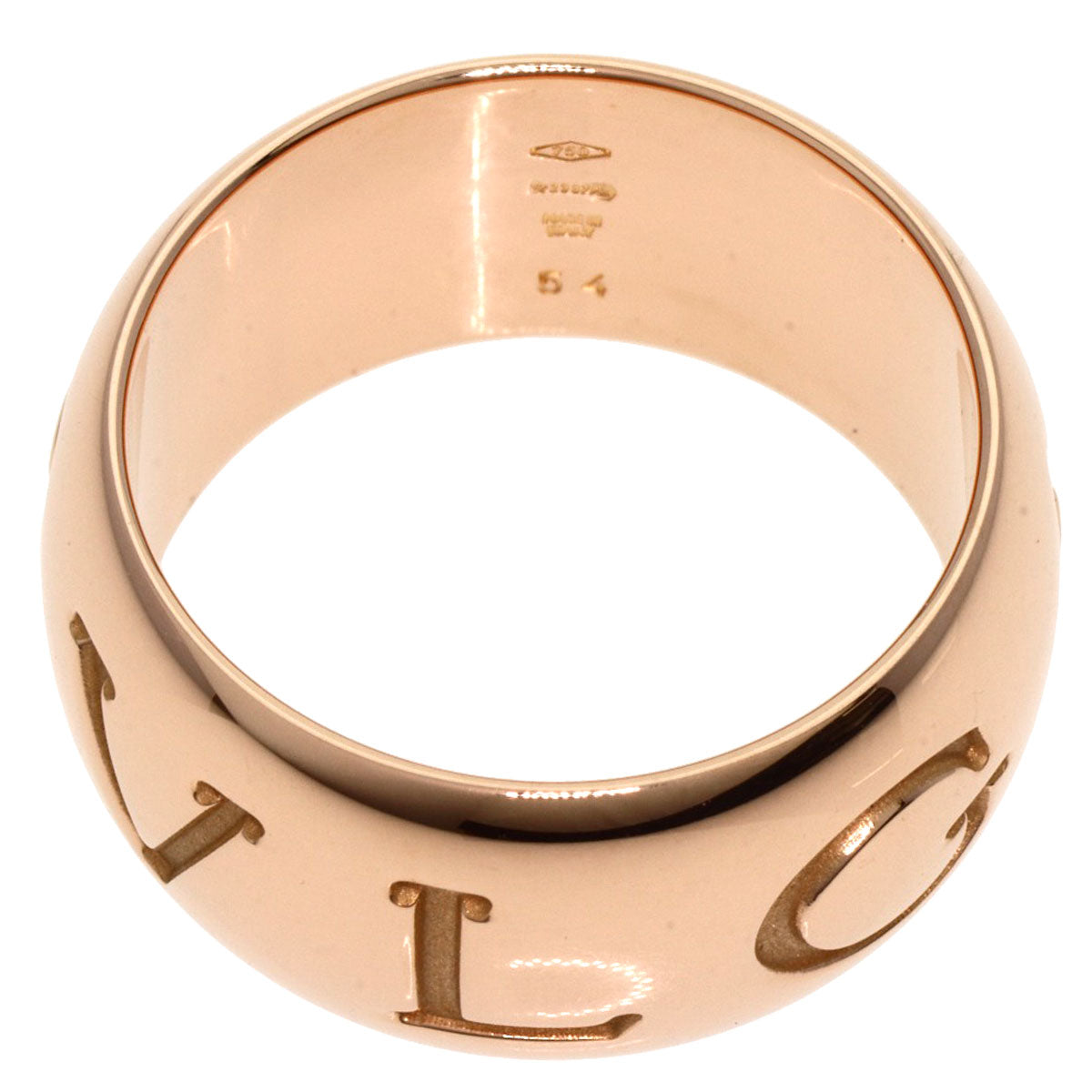 BVLGARI   Ring Mono logo ring # 54 K18 Pink Gold Ladies