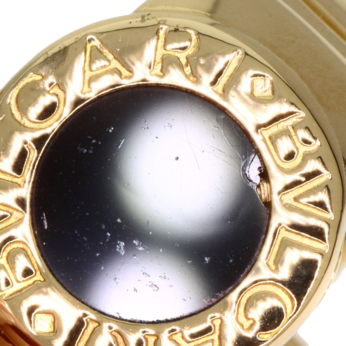 BVLGARI   Ring Tubogas Onyx K18 Yellow Gold Ladies