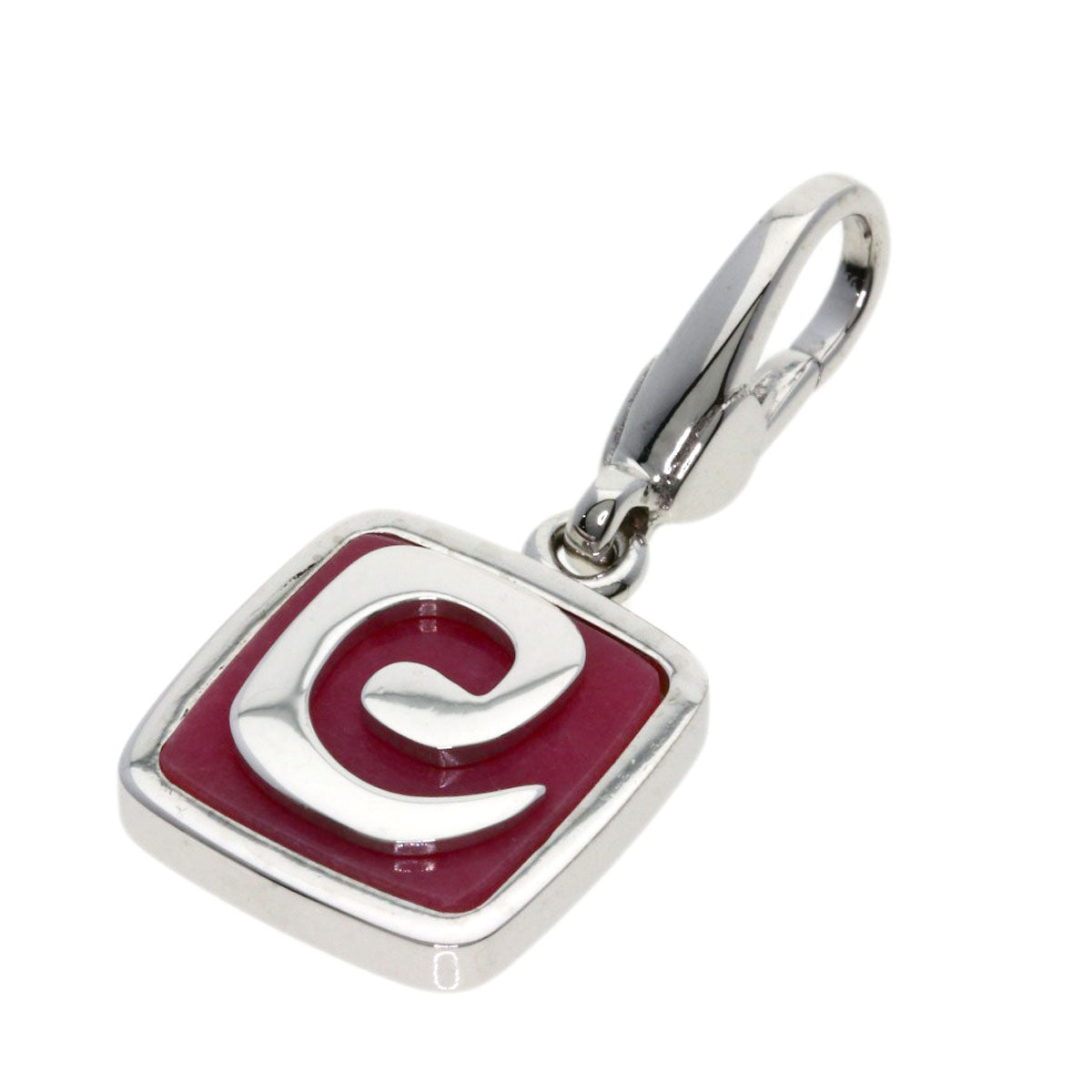 BVLGARI   Road Ride Charm Pendant top  K18 White Gold Ladies [Used]