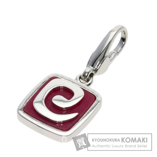 BVLGARI   Road Ride Charm Pendant top  K18 White Gold Ladies [Used]