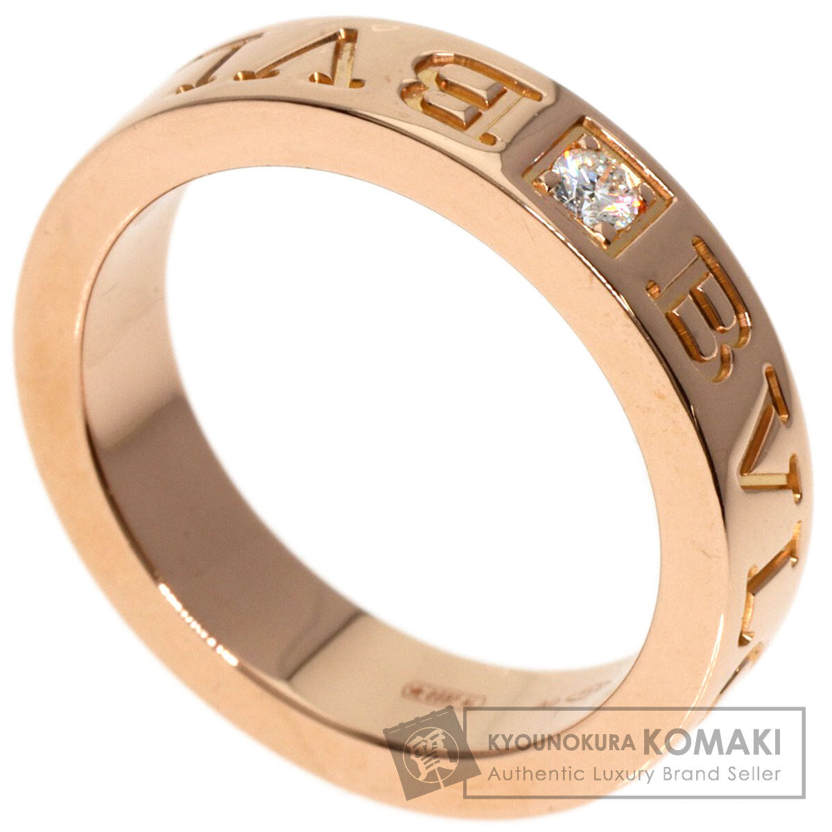 BVLGARI   Ring Double logo 1P Diamond K18 Yellow Gold Ladies