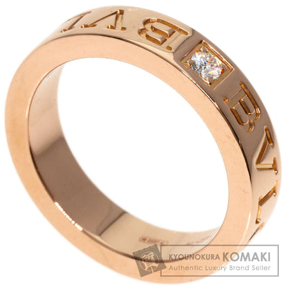 BVLGARI   Ring Double logo 1P Diamond K18 Yellow Gold Ladies