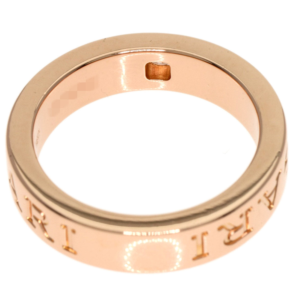 BVLGARI   Ring Double logo 1P Diamond K18 Yellow Gold Ladies