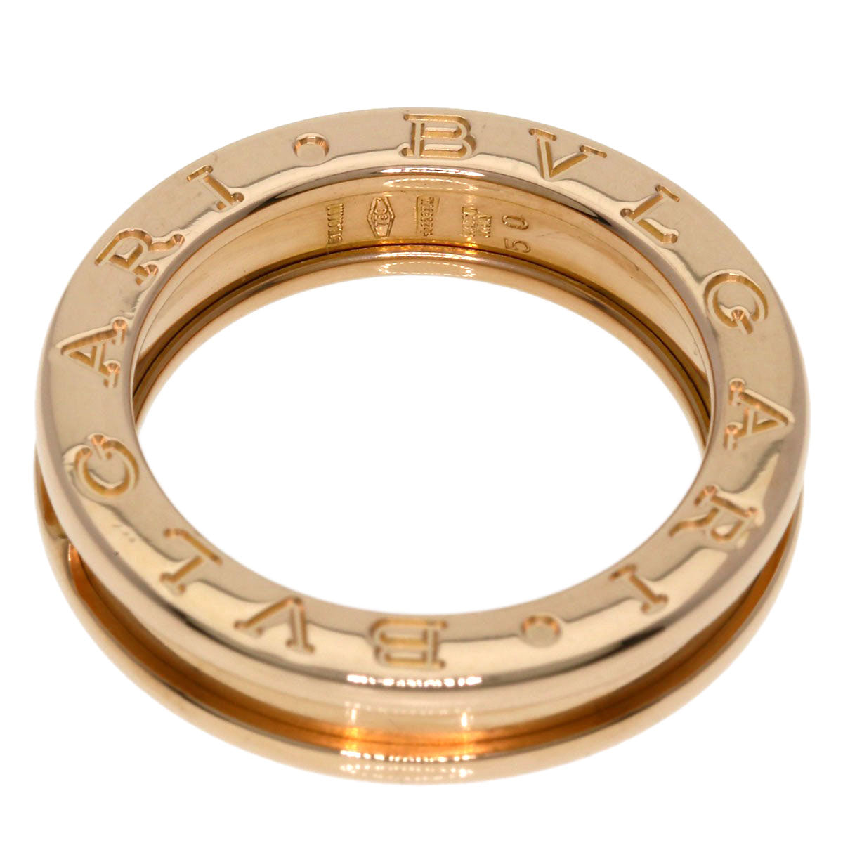BVLGARI B.zero1 1 band #50 Ring K18 Pink Gold Ladies [Used]