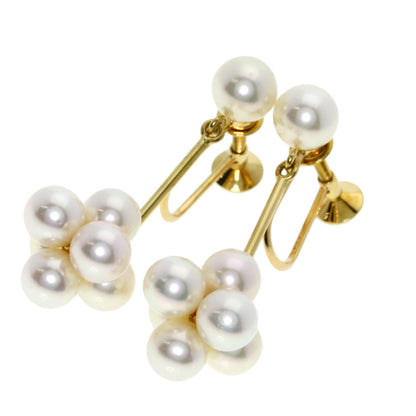 MIKIMOTO   drop pearl Earring  K18 Yellow Gold Ladies [Used]