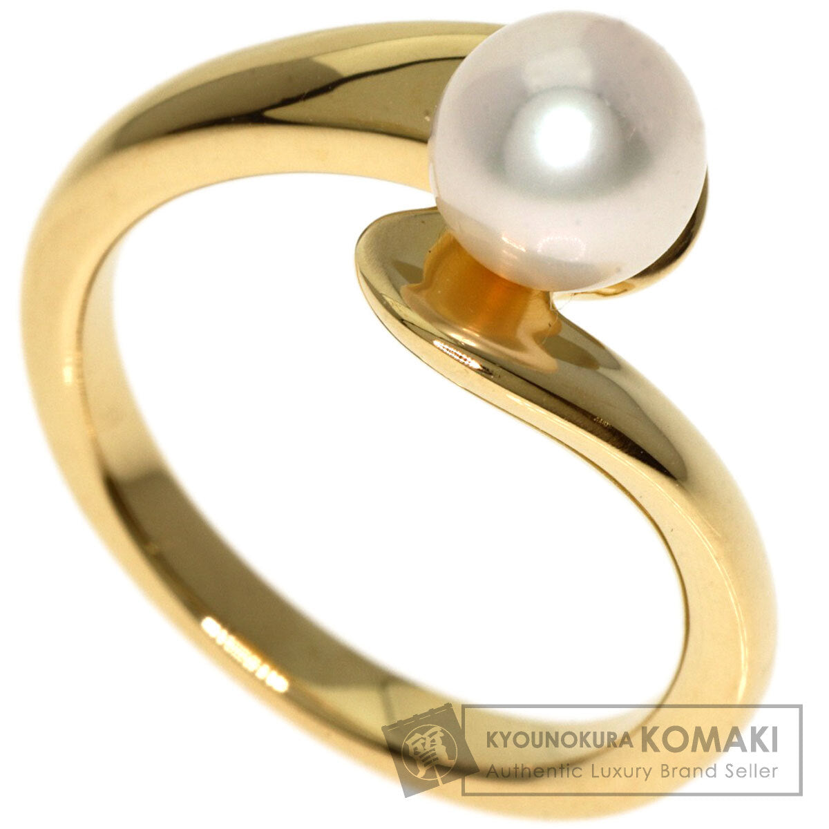 MIKIMOTO   Pearl Pearl Ring  K18 Yellow Gold Ladies [Used]