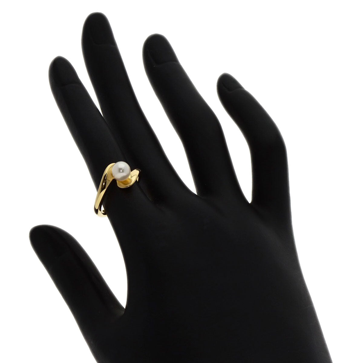 MIKIMOTO   Pearl Pearl Ring  K18 Yellow Gold Ladies [Used]