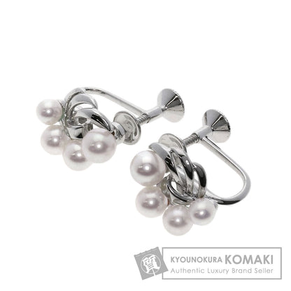 MIKIMOTO   Pearl Pearl Earring  K18 White Gold Ladies [Used]