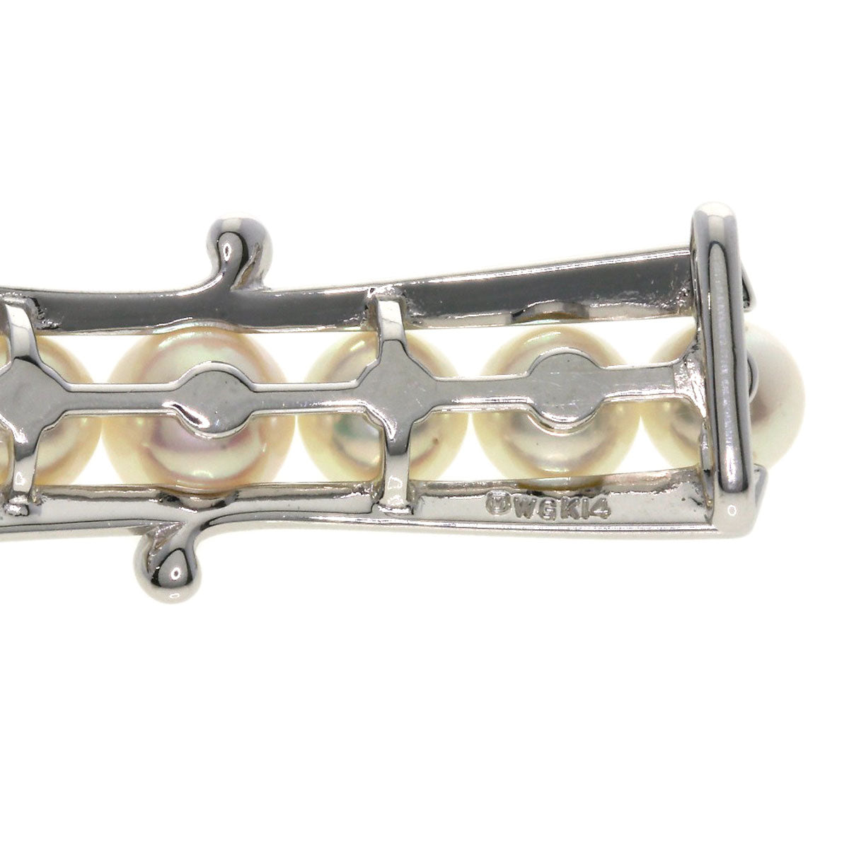 MIKIMOTO Pearl Pearl Obi closure K14 White Gold Ladies [Used]