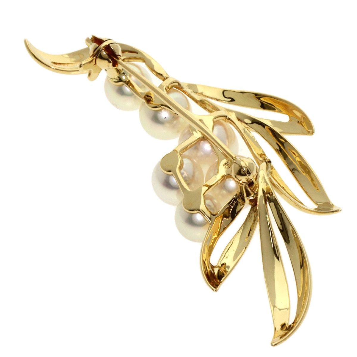 MIKIMOTO   Pearl Pearl Brooch  K18 Yellow Gold Ladies [Used]