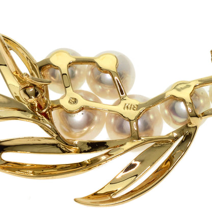 MIKIMOTO   Pearl Pearl Brooch  K18 Yellow Gold Ladies [Used]