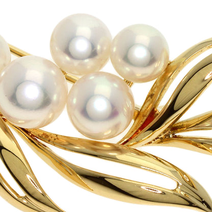 MIKIMOTO   Pearl Pearl Brooch  K18 Yellow Gold Ladies [Used]