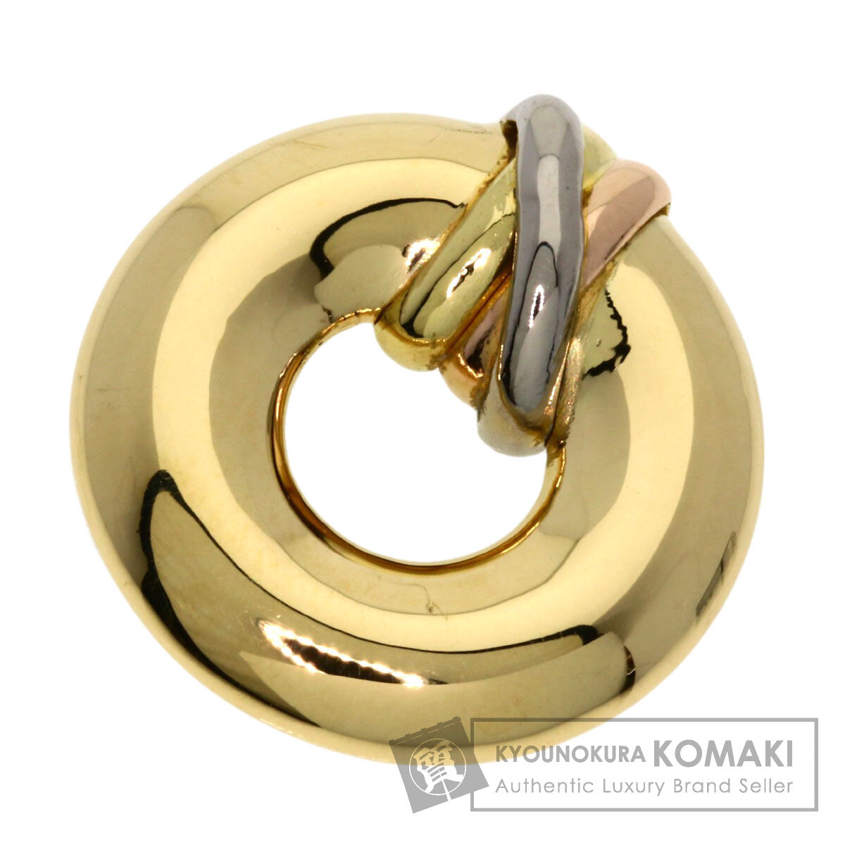 CARTIER Trinity Circle Pendant top K18 Yellow Gold K18 White GoldLadies [Used]