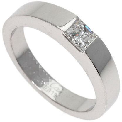CARTIER   Ring Date with Diamond #48 K18 White Gold Ladies