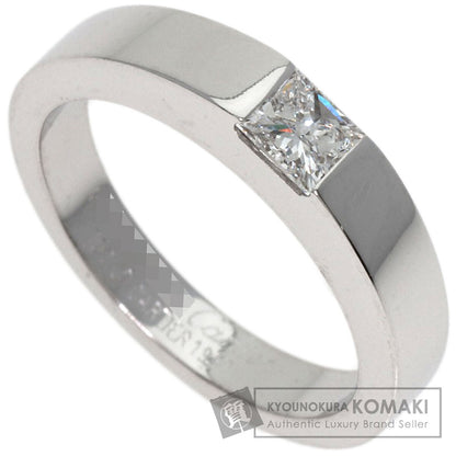 CARTIER   Ring Date with Diamond #48 K18 White Gold Ladies