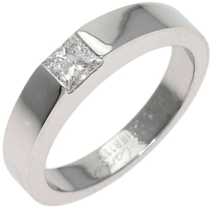 CARTIER   Ring Date with Diamond #48 K18 White Gold Ladies