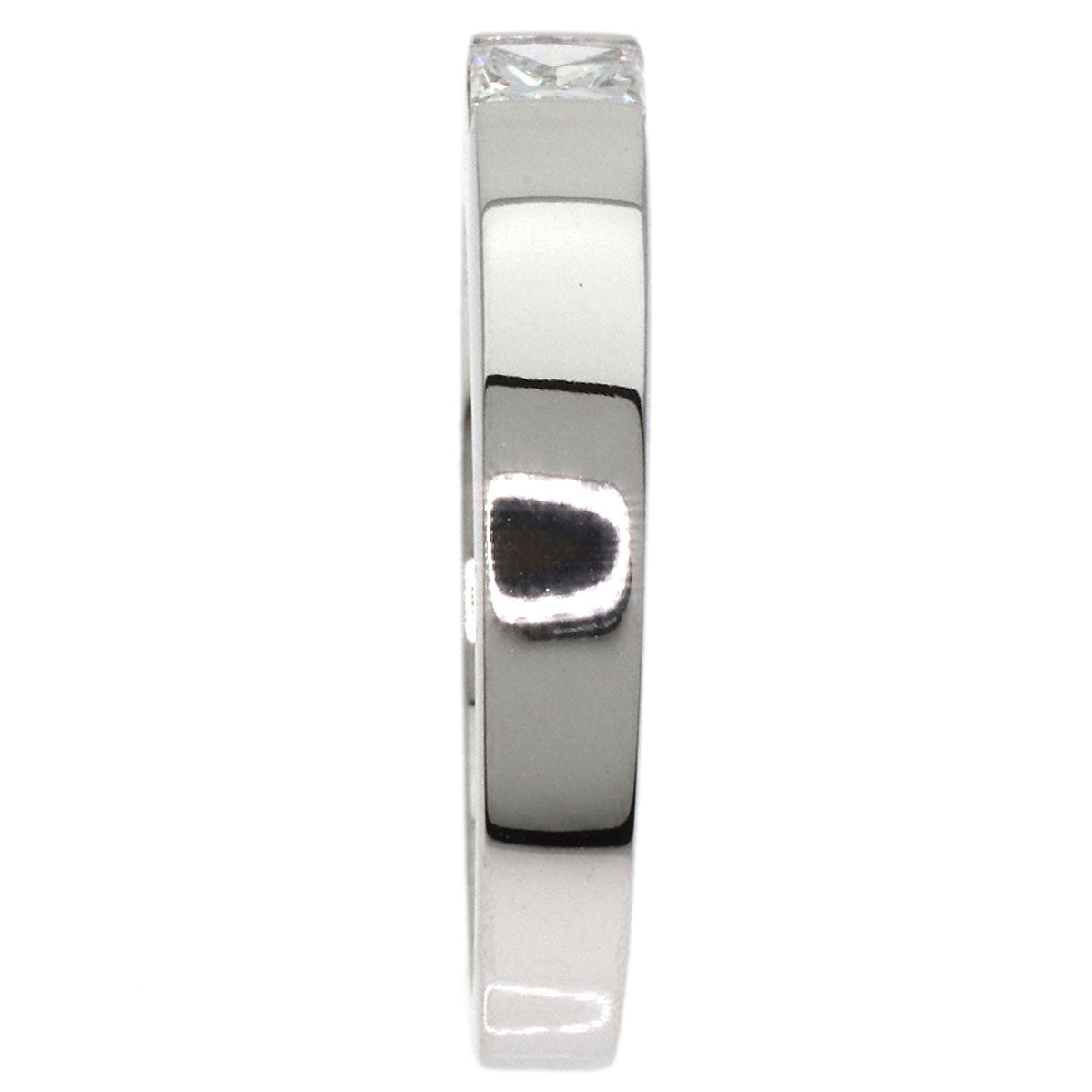CARTIER   Ring Date with Diamond #48 K18 White Gold Ladies