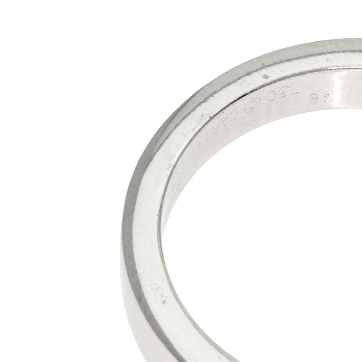 CARTIER   Ring Date with Diamond #48 K18 White Gold Ladies