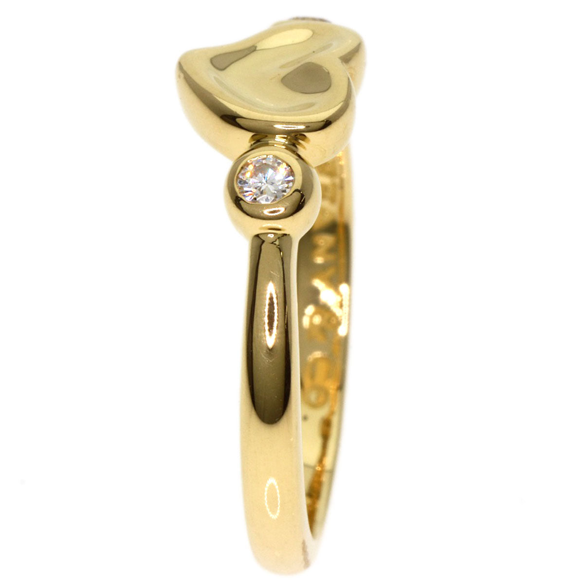 TIFFANY&Co.   Ring Heart Diamond K18 Yellow Gold Ladies