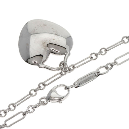 TIFFANY&Co. Heart 3P Diamond Necklace K18 White Gold Ladies [Used]