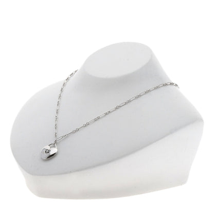 TIFFANY&Co. Heart 3P Diamond Necklace K18 White Gold Ladies [Used]