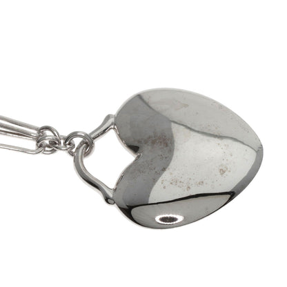 TIFFANY&Co. Heart 3P Diamond Necklace K18 White Gold Ladies [Used]