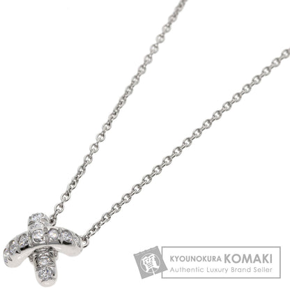 TIFFANY&Co. Cross-stitch Necklace Platinum PT950 Ladies [Used]