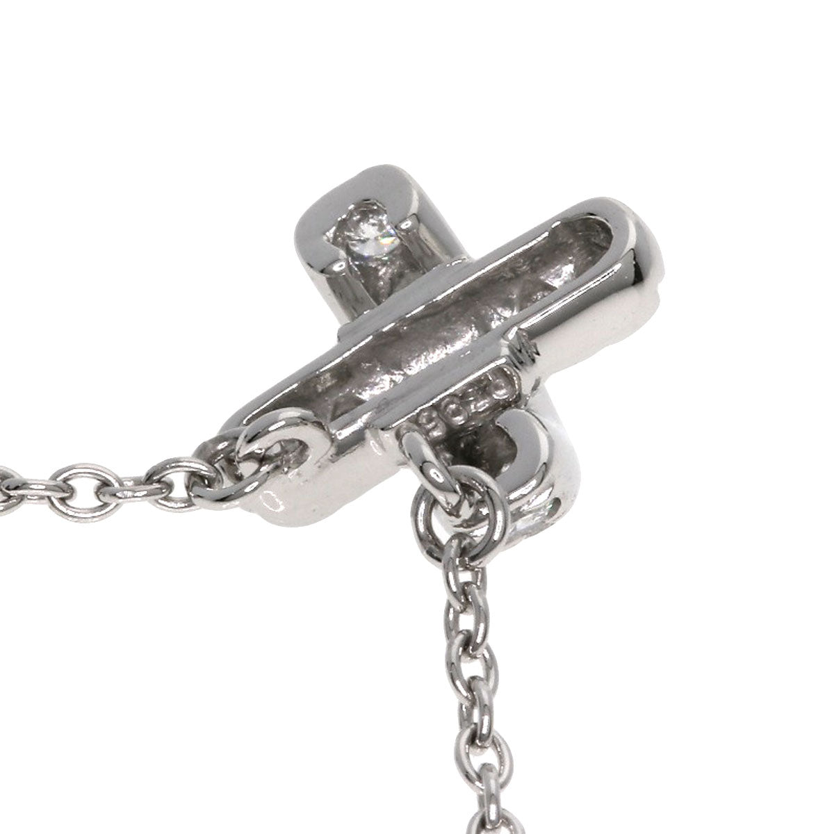 TIFFANY&Co. Cross-stitch Necklace Platinum PT950 Ladies [Used]