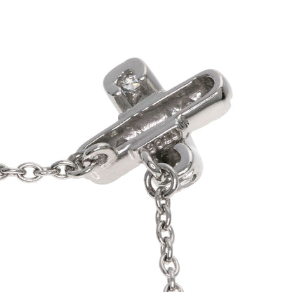 TIFFANY&Co. Cross-stitch Necklace Platinum PT950 Ladies [Used]