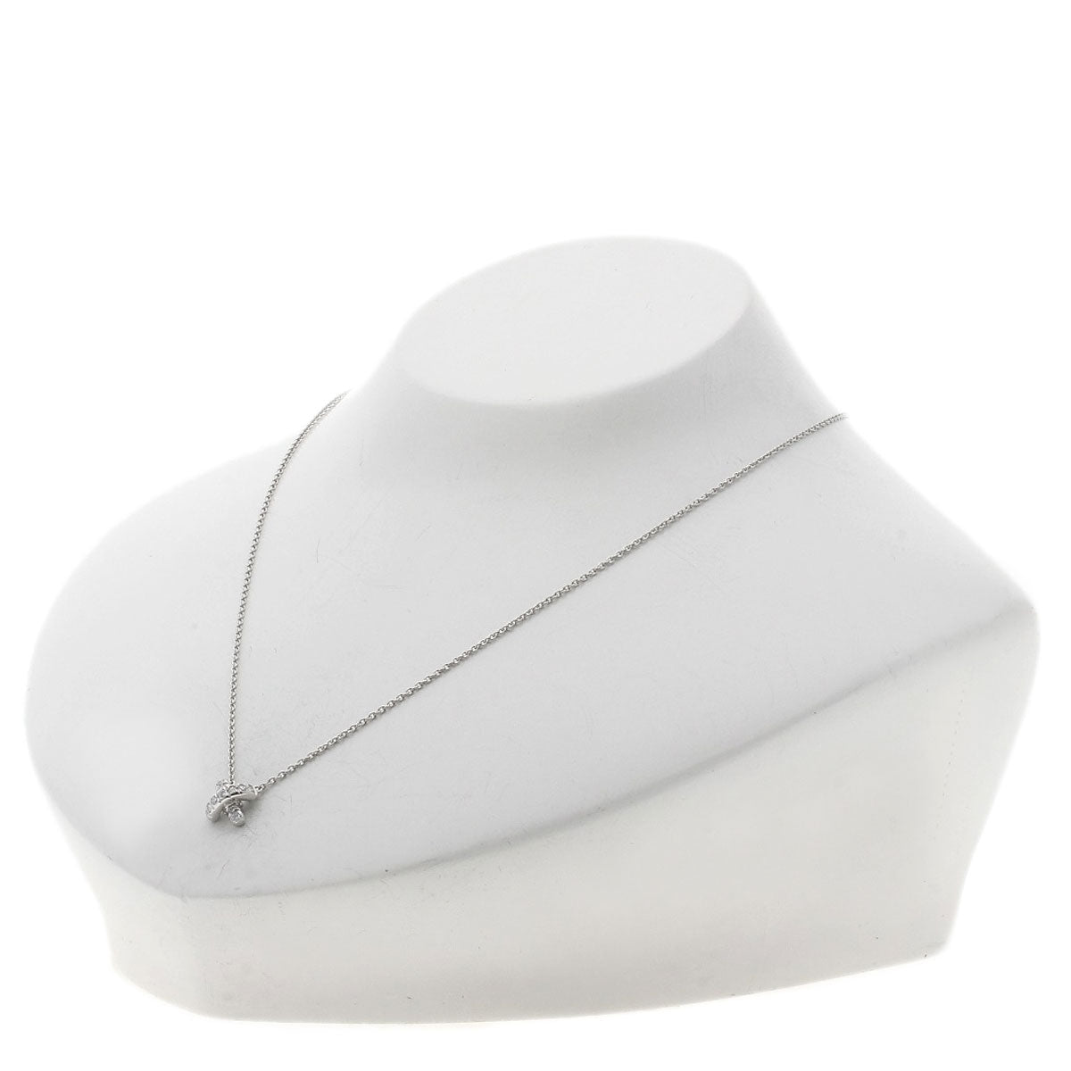 TIFFANY&Co. Cross-stitch Necklace Platinum PT950 Ladies [Used]