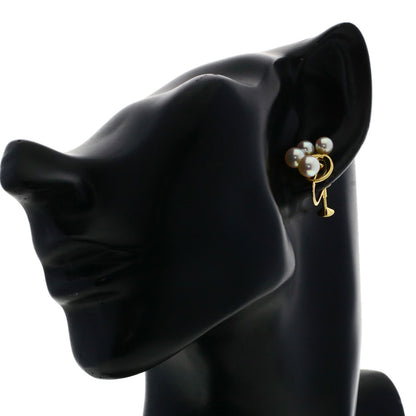 MIKIMOTO   Pearl Pearl Earring  K18 Yellow Gold Ladies [Used]