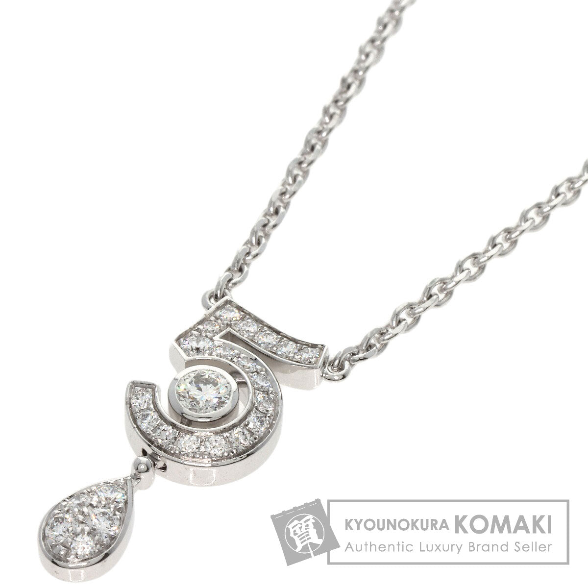 CHANEL   Necklace NO.5 Diamond K18 White Gold Ladies