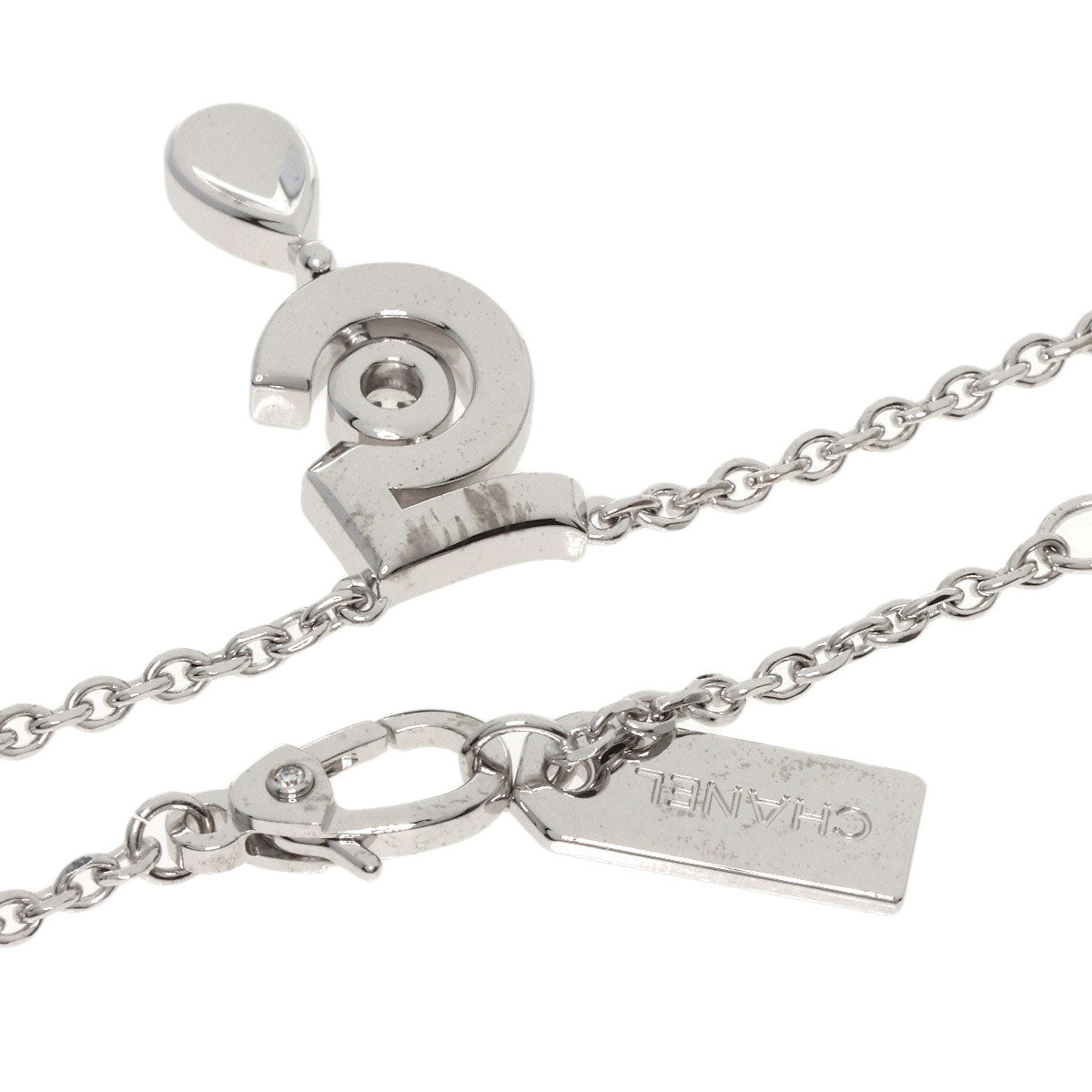 CHANEL   Necklace NO.5 Diamond K18 White Gold Ladies