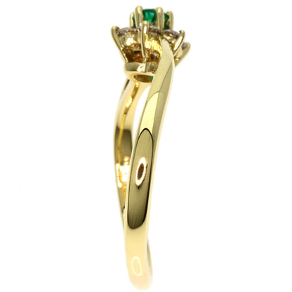 TIFFANY&Co.   Ring Buttercup Emerald Diamond K18 Yellow Gold Ladies